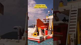 Lego train on Lego ferry ship #lego #legotrain #train #ship #ferry  #legomoc #legoshorts