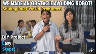 Two Brilliant Girls Present “Obstacle Avoiding Robot” | Arduino Based Project | Tech Fest 2025 🚀🤖