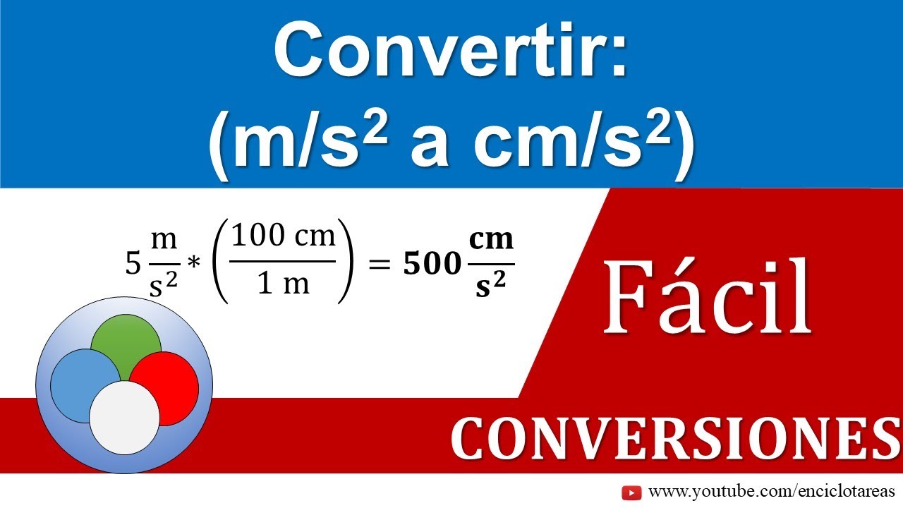 Metros por segundos al cuadrado a centímetros por segundos al cuadrado (m/s2 a cm/s2) YouTube