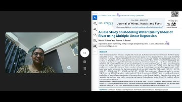 A Case Study on Modeling Water Quality Index of River using Multiple Linear Regression