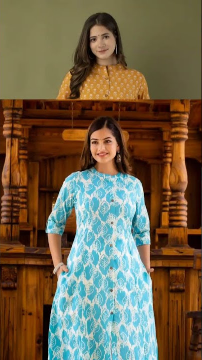 A line kurti style for office wear #kurtidesign #latestdesign #officewear