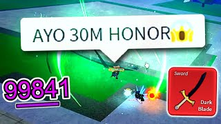 This Dark Blade Combo GOT ME TO 30M HONOR... | Bounty Hunting + Dark Blade Combo (Blox Fruits)