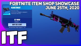 Fortnite Item Shop *NEW* BLACK VIOLET WRAP + MORE! [June 25th, 2020] (Fortnite Battle Royale)