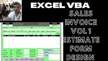 Sales Invoice Vol 1 Estimate Form Design