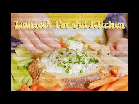 Spinach Vegetable Dip in a Sourdough Boule | Laurice's Far Out Kitchen | Disco Recipes