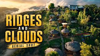 Ridges and Clouds Nature Camp 4k Cinematic Drone Shot Tanay Rizal