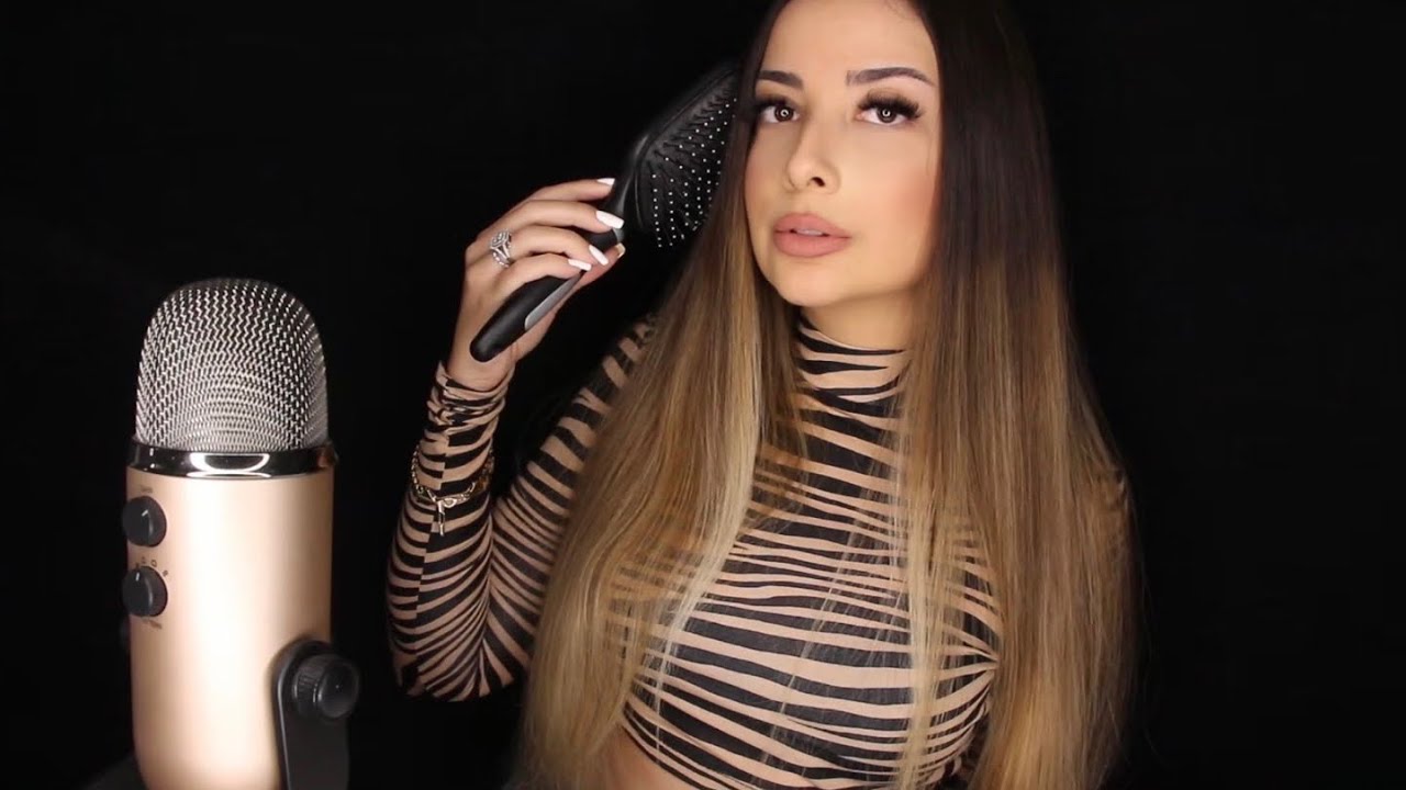 RAHAT UYKU | Soft Ağız Sesleri Eşliğinde Saç Tarama | Relaxing Hair Brushing | TÜRKÇE ASMR