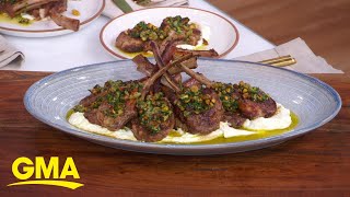 Union Square Café chef preps lamb chops