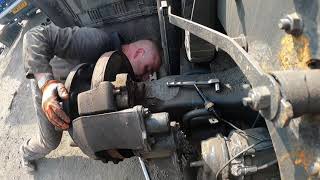 Changing brake calliper, abs sensor and tyre on Volvo FH