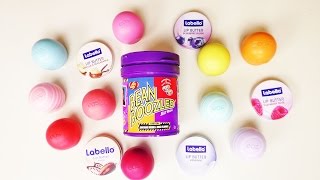 NEUE EOS & Labello Challenge mit Jelly Beans Strafe | Wer erkennt mehr Lippenpflege am Geruch?