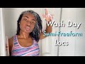 I'M DONE USING OILS ON MY LOCS? Updated Wash Day Routine For Semi-Freeform Locs 💦