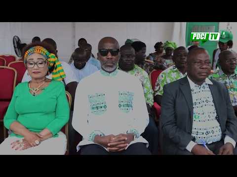PDCI-RDA: HONORABLE DR. EUPHRASIE N'GUESSAN AND DIA HOUPHOUET THANK THE MILITANTS