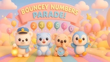 🎉 Bouncey Numbers Parade | Count 1 to 10 with GomYume Animal Friends! 🧸 #nurseryrhymes #kidssong