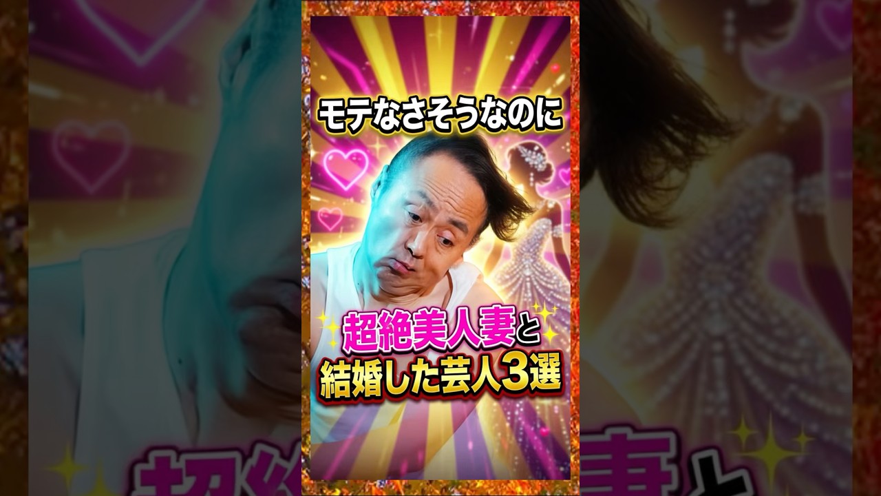 モテなさそうなのに超絶美人妻と結婚した芸人3選 #アンガールズ #田中卓志 #芸人 #雑学