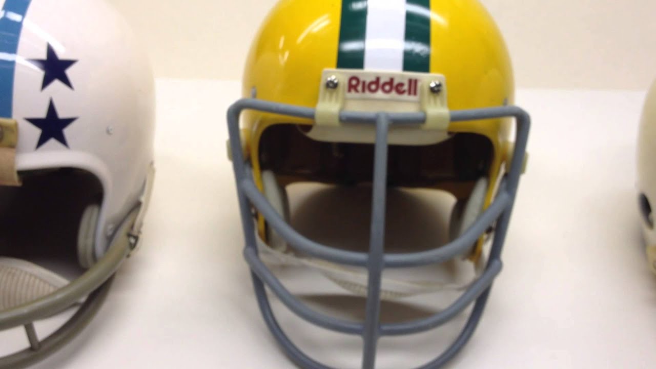 COMPARING RIDDELL VINTAGE HELMETS - YouTube