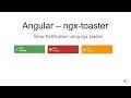 Angular  notification message  ngxtoaster