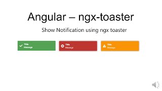 Angular - Notification Message | ngx-toaster