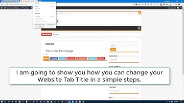 How To Update or Change Website Tab Title in WordPress 4.8.1
