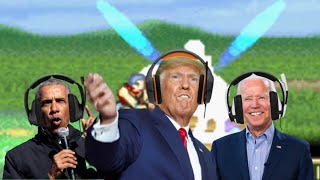 Trump Restarts his Swinging Sword Playthrough (AI Voice Meme)