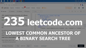 Разбор задачи 235 leetcode.com Lowest Common Ancestor of a Binary Search Tree. Решение на C++