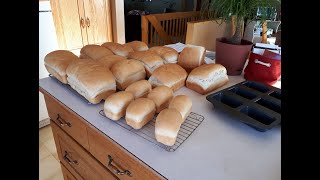 4 loaves of basic white bread from scratch - with a hand mixer