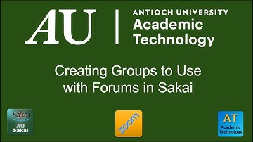 Creating Groups to Use in Forums in Sakai