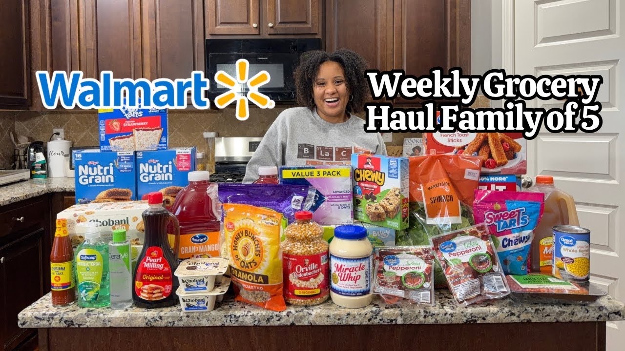 Walmart Grocery Haul for a Family of 5 | Real Life Mom Grocery Shopping