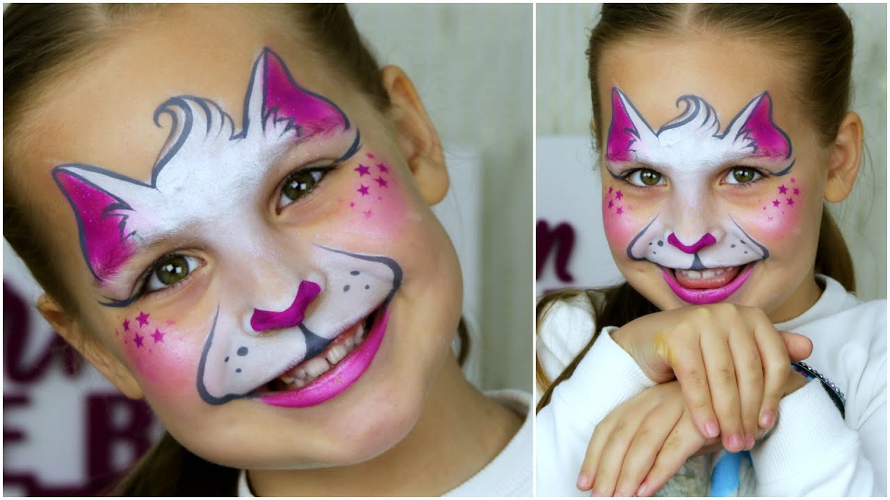 Super Fast & Easy Kitty-Cat 😻 face painting tutorial - YouTube