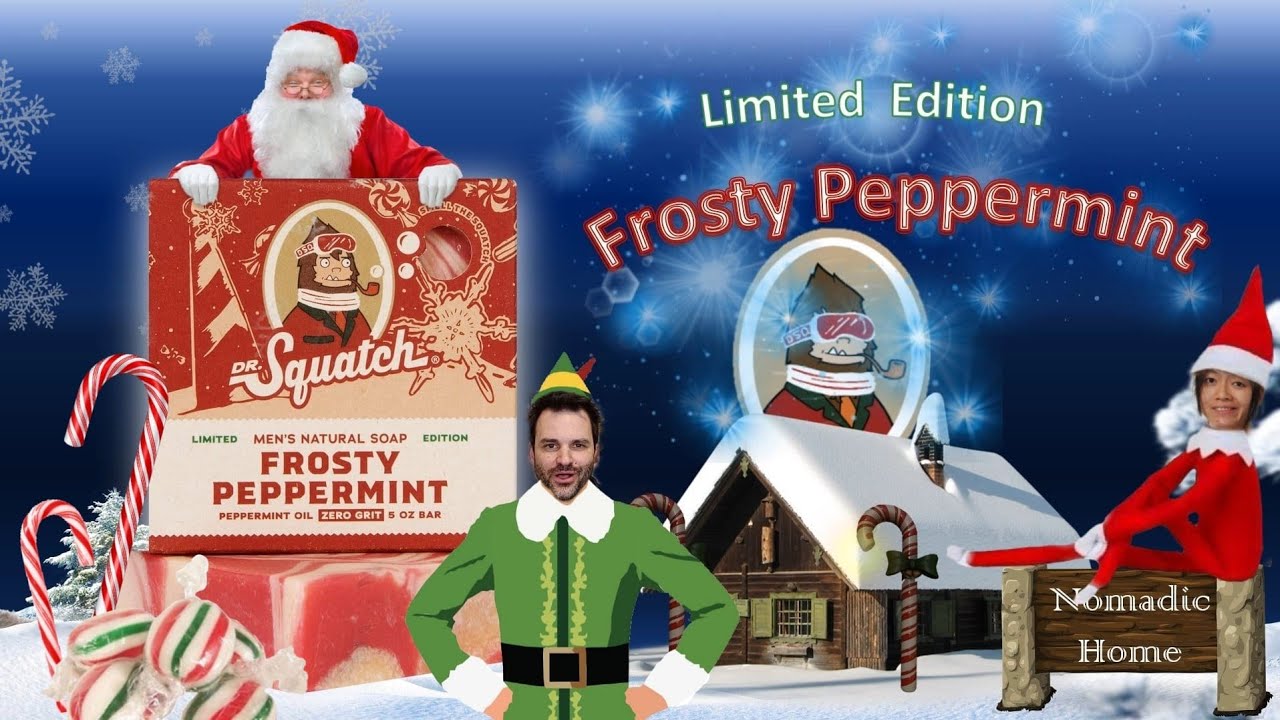 Dr Squatch 2 Pack Of Frosty Peppermint Limited Edition Holiday