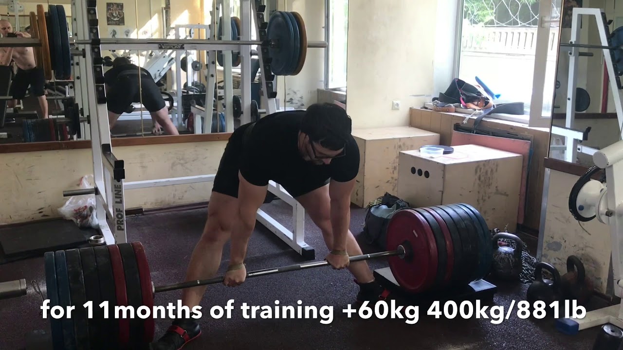 Dead lift 400kg my student YouTube