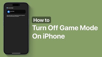 How To Turn Off Game Mode On iPhone