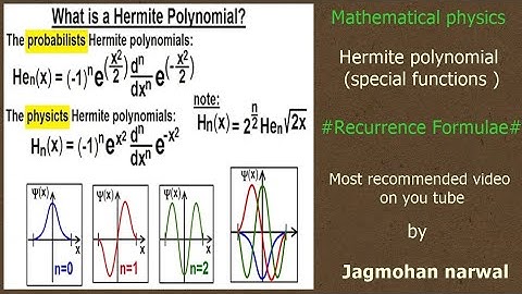 recurrence formulae of hermite polynomial