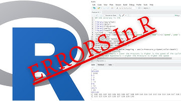 Understanding Errors In|Using RStudio