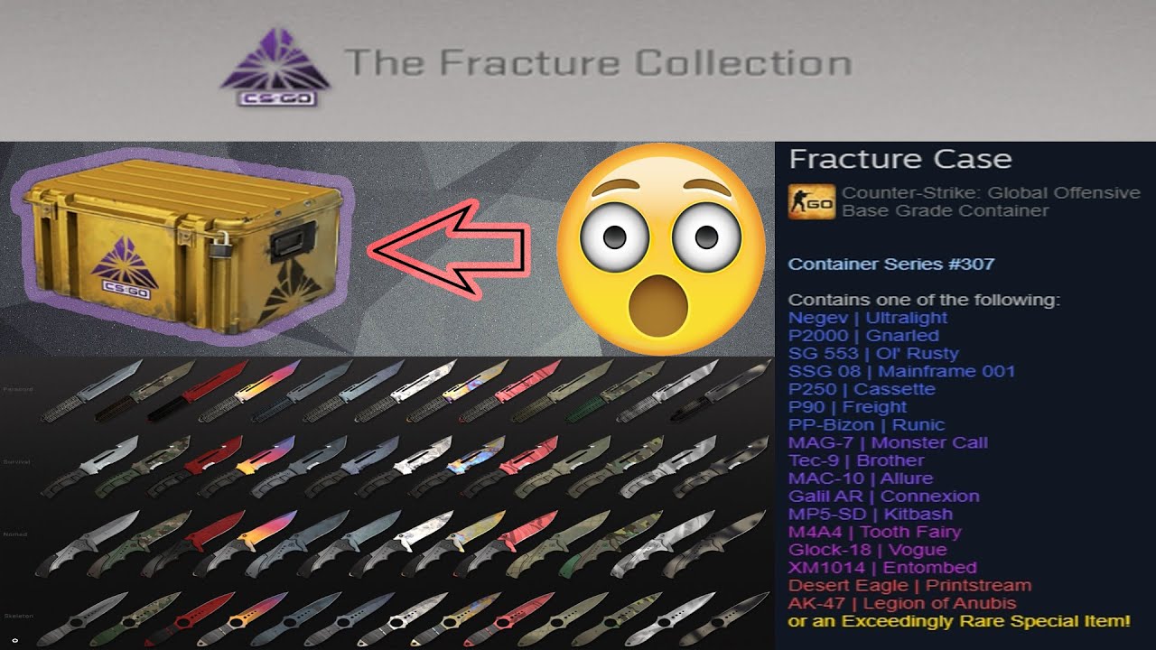 NEW CASE AND KNIFE SKINS IN CSGO (Fracture Case, Fracture Collection