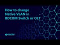 How to change Native VLAN in BDCOM Switch or OLT