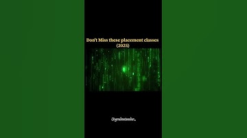 Don’t Miss These Placement Classes 💼 | Crack Job🚀. #CampusPlacements #PlacementPreparation #JobReady