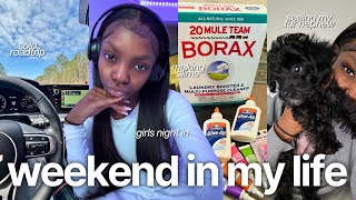 WEEKEND IN MY LIFE 🫶🏽 | solo roadtrip, girls night in, cooking, resetting, making slime + more!