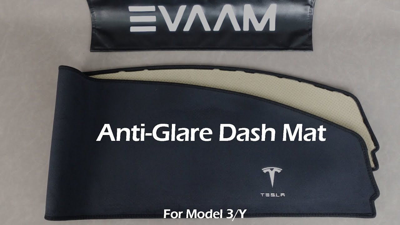 EVAAM® Tesla Anti-Glare Dash Cover Mat for Model 3/Y (2017-2023) EVAAM