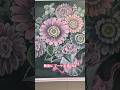 黒板アートで花束を描く