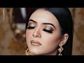 Barat makeup tutorial | Brown Aqua with Gold Glitter Eyeshadow | Farah’s beauty salon