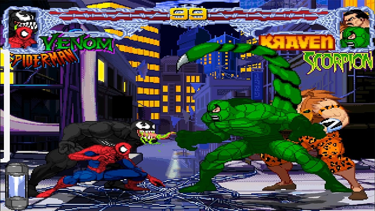 Геймплей игры Spider-Man Mugen