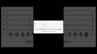Mere Sapno Ki Rani Guitar Tabs for Beginners 🎸 Bollywood Classic #shorts