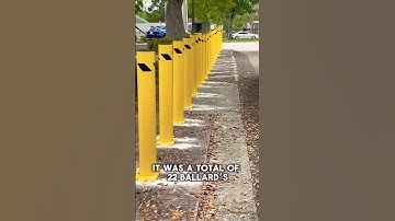 Thief VS. 22 Ballards #fence #car #shorts #youtube #howto #construction #fff #uf #build #funny