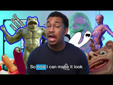 Descript YouTube ad: Learn Descript: Green Screen
