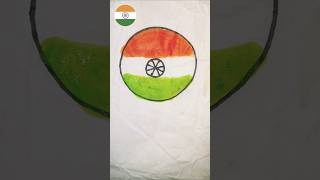 varg mein banaya Indian flag painting 🎨🖌️ #independenceday #easy #art #indianflag #indiaindependence