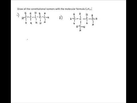 Constitutional Isomers Of C5h12 Youtube