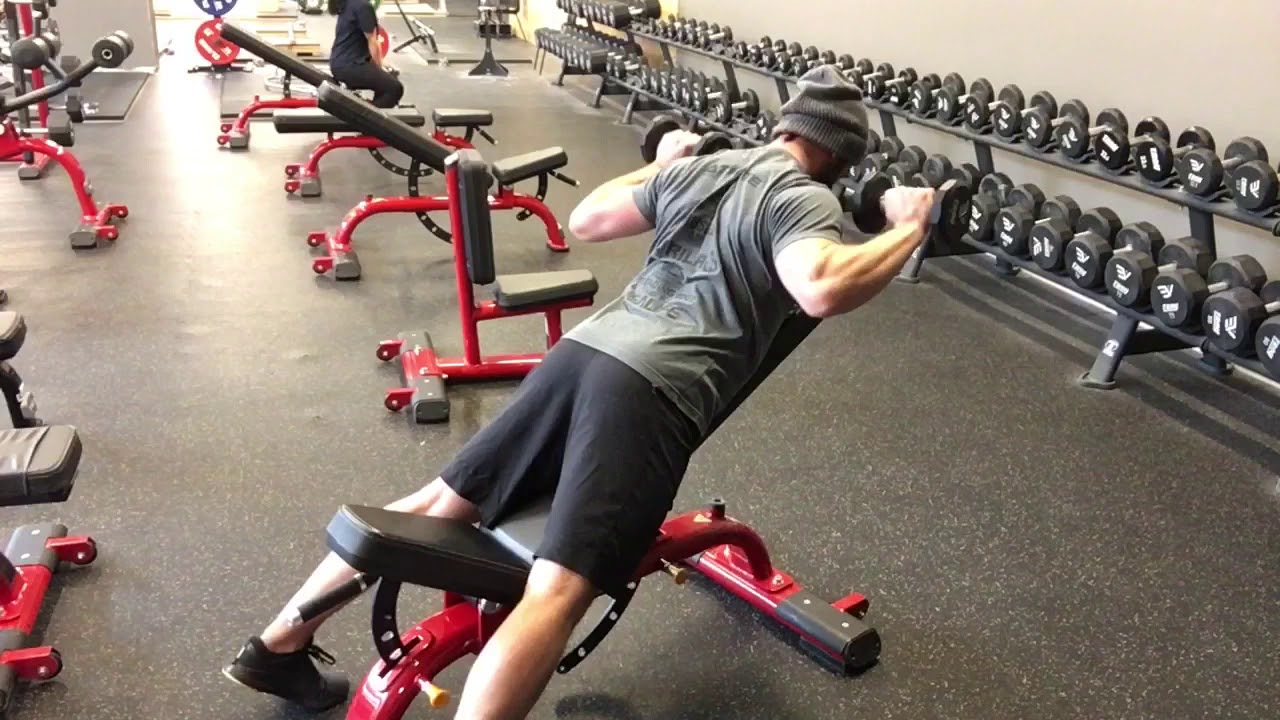 How To Do A Incline Dumbbell Chest Supported Press YouTube