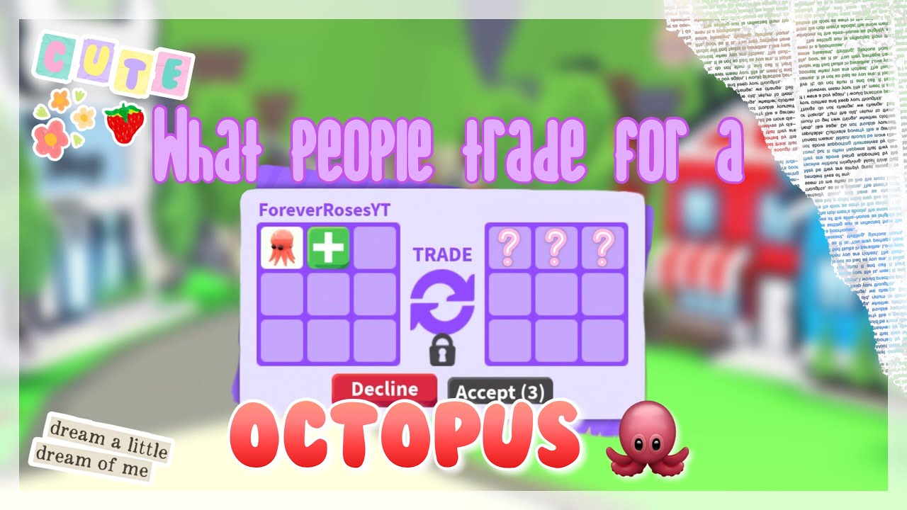 What Do People Trade For An Octopus in Adopt Me? (Roblox)