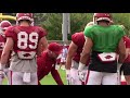 Hawgbeatcom  sights and sounds from arkansas practice portland state week  aug 27