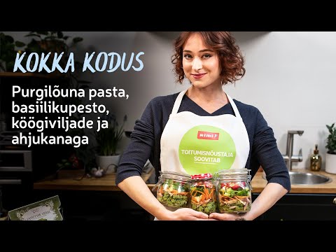 😋 Kokka kodus | Purgilõuna retsept basiilikupesto, pasta, köögiviljade ja ahjukanaga